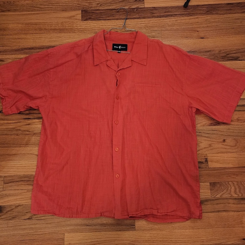 Blue Jazz Button Down Shirt 4XL